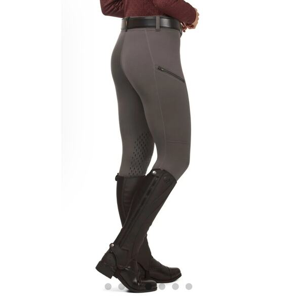 Kerrits Pants - Kerrits Power Stretch Fleece Riding Pant XS Gray Zip Pocket Equestrian Breeches